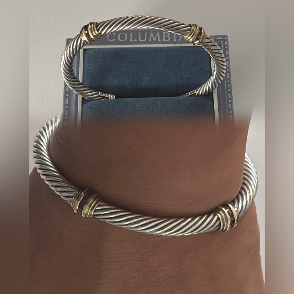 David Yurman 14k Gold & Sterling Silver Cable Bracelet ✨FIRM✨